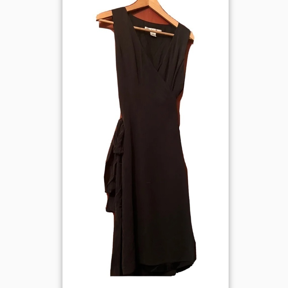 David Warren New York Womens Silk Wrap Midi Dress Size 12 Sleeveless